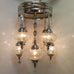 8 Ball Turkish Moroccan Style Silver Chandelier Clear Ottoman 17cm
