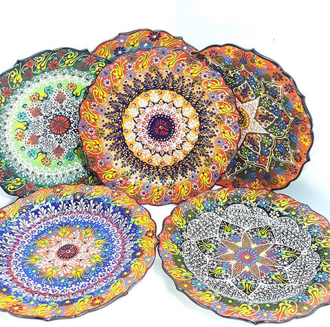 Handmade Turkish Ottoman Moroccan Mosaic Dish Plate