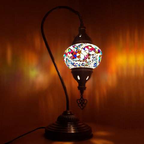 Türkisches Mosaik marokkanische Lampe Licht Tiffany Stil Glas Schreibtisch Tisch CE-geprüft