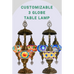 Personaliza 3 lámparas de mesa Globe