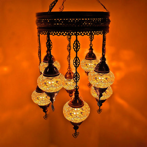 Candelabro de estilo turco marroquí de 8 bolas OR11