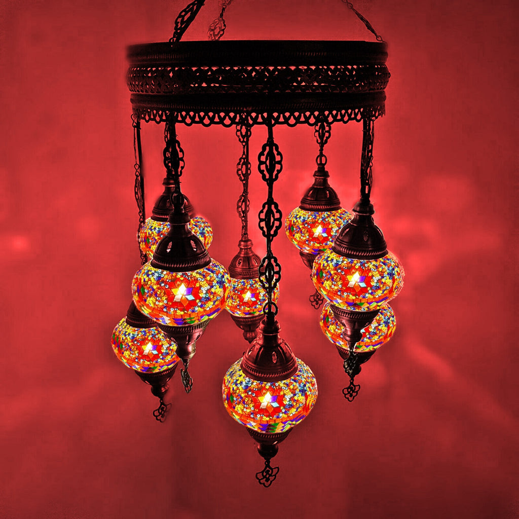 Candelabro de estilo turco marroquí de 8 bolas OR1