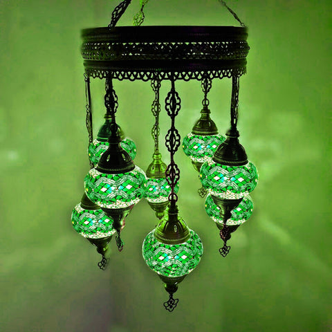 Candelabro de estilo turco marroquí de 8 bolas GR5