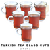 Türkisches Teeglas 6-teiliges Set Luxuriöse stabile Designtassen Arabisches Teehaus LAV