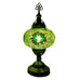 Battery Operated Mosaic Turkish  Table Lamp LARGE GLASS - GREEN