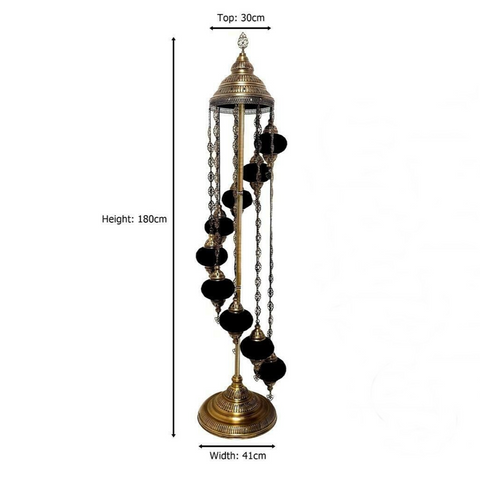 Lámpara de pie marroquí turca de 9 bolas SOLO SOPORTE ✔ CERTIFICADO CE 