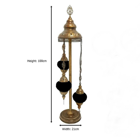 Lámpara de pie marroquí turca de 3 bolas SOLO SOPORTE ✔ CERTIFICADO CE 