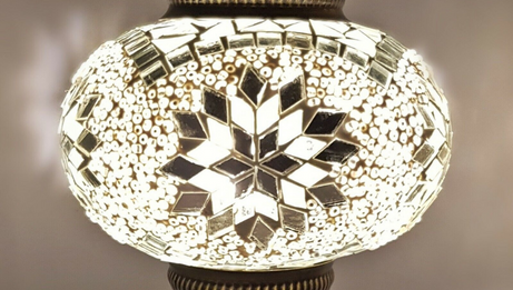 Marokkanisches türkisches Ersatzglas, groß, 17 cm – W1