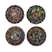 Turkish Moroccan Hand Painted Mix Colour 12cm Bowl Set of 4