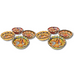 Turkish Moroccan Hand Painted Mix Colour 12cm Bowl Set of 8
