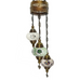 3 Ball Moroccan Turkish Style Chandelier Large Glass MIX-2