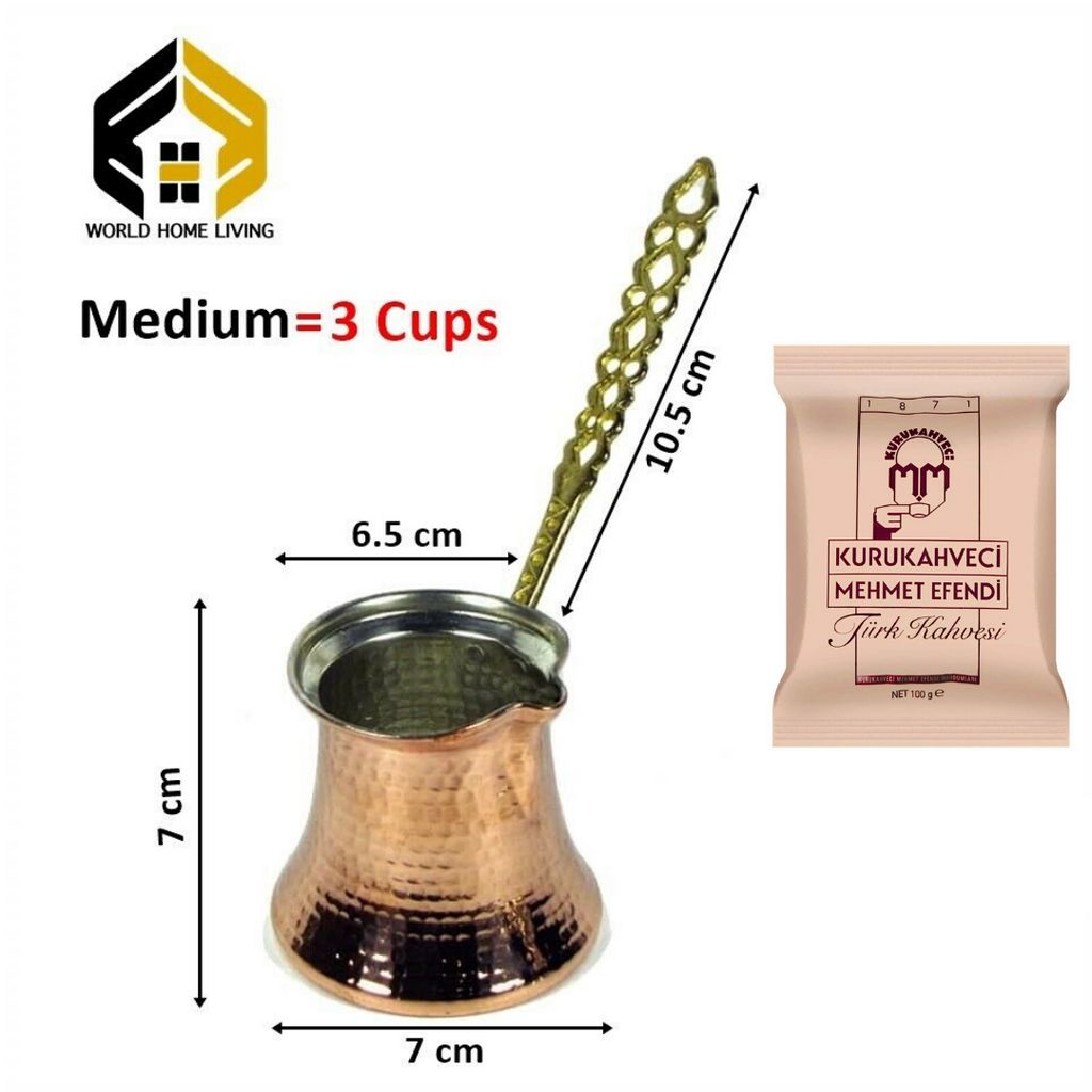 Turkish Copper Coffee Pot Coffee Maker Cezve Ibrik With Free Coffee Best Quality