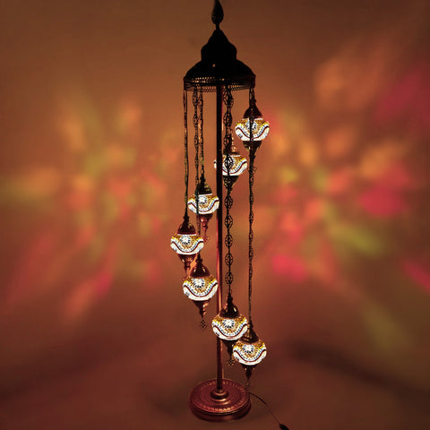 Lámpara de pie de estilo turco marroquí de 7 bolas - MC15