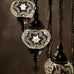 Silberne Stehlampe im marokkanischen türkischen Stil mit 9 Kugeln SW6
