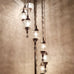 Lámpara de pie de plata de estilo turco marroquí de 9 bolas de vidrio grande SLOTO