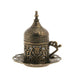 Türkischer Tee Kaffee Untertasse Tasse Silber &amp; Bronze