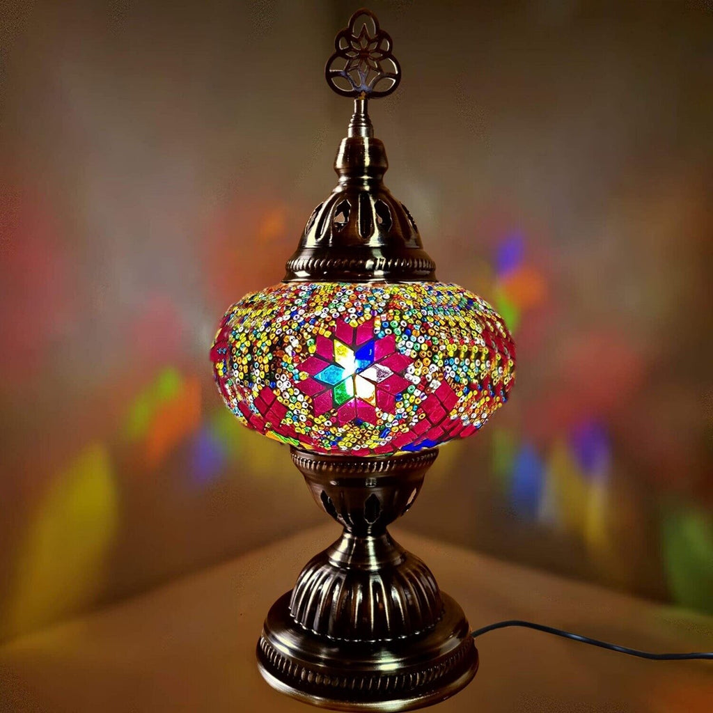Turkish Glass Mosaic Table Lamps Large Glass R1