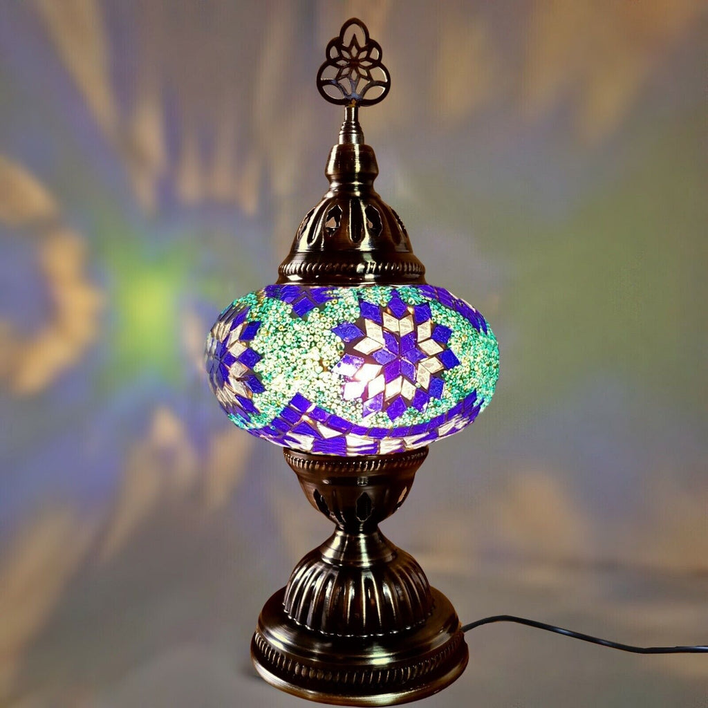 Türkische Glasmosaik-Tischlampen Großes Glas B4