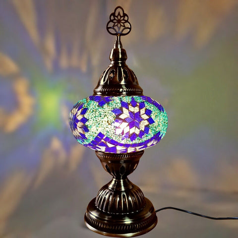 Lámparas de mesa de mosaico de vidrio turco Vidrio grande B4