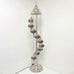 Lámpara de pie plateada de estilo turco marroquí de 9 bolas, cristal grande SLG1