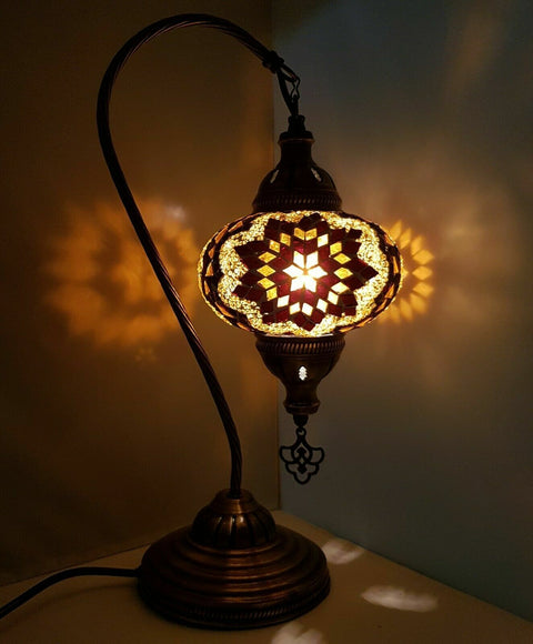Turkish Moroccan Swan Large Table Lamp