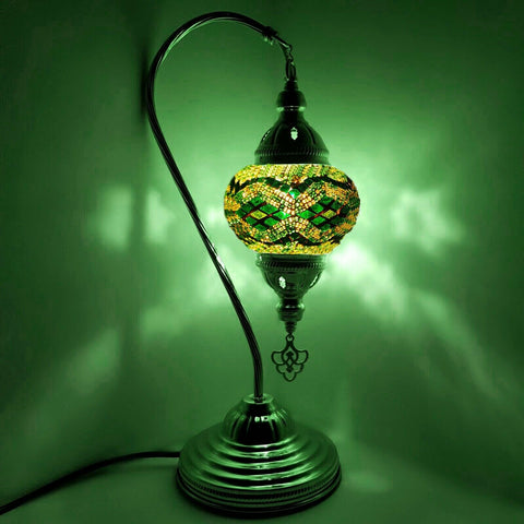 Lámpara de mesa marroquí cromada plateada turca - GR5
