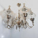 6 Ball Moroccan Turkish Style Silver Chandelier Large Glass OTO