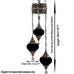 REPLACEMENT 3 Ball Turkish Moroccan Chandeliers Stand Only