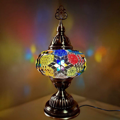 Lámparas de mesa de mosaico de vidrio turco Vidrio grande MC16