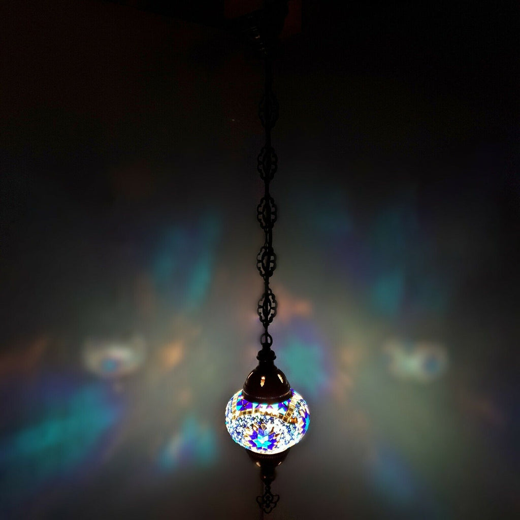 Electric Single Glass Ceiling Pendant - B4