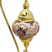 Lámpara de mesa turca marroquí dorada mosaico