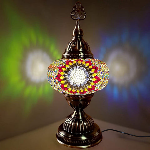 Lámparas de mesa de mosaico de vidrio turco Vidrio grande B4