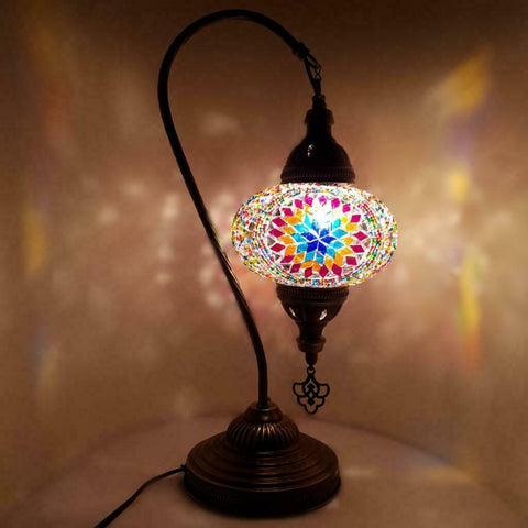 Turkish Moroccan Swan Large Table Lamp