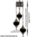 3 Ball Moroccan Turkish Style Chandelier OR11