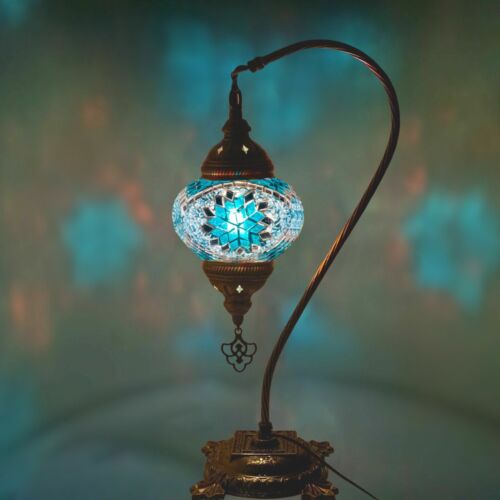 Türkisches Mosaik marokkanische Lampe Licht Tiffany Stil Glas Schreibtisch Tisch CE-geprüft