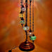 Lámpara de pie de estilo turco marroquí de 9 bolas de vidrio mediano