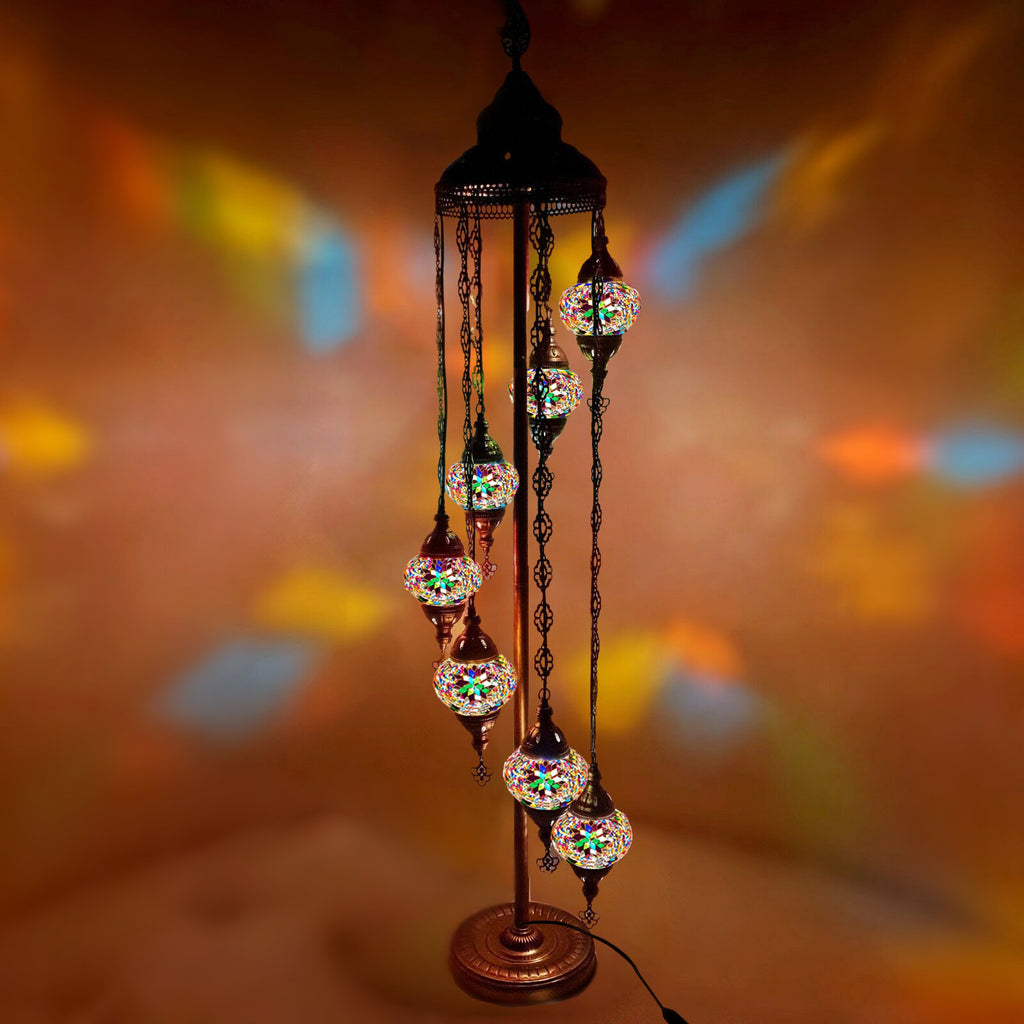Stehlampe im marokkanischen türkischen Stil mit 7 Kugeln - MC15